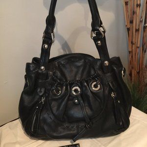 B.Makowsky Black Leather Bag